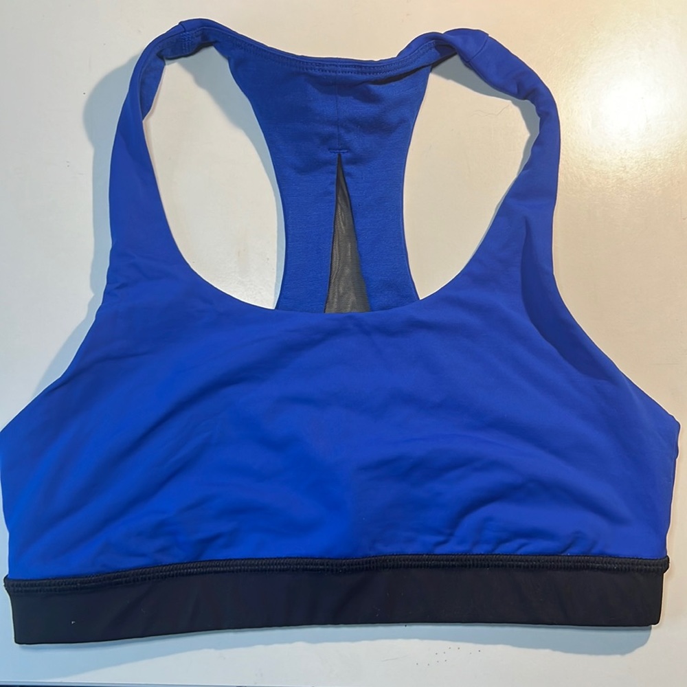lululemon Colbalt/Black Invigorate sports bra size 6
